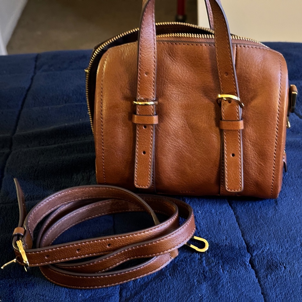 Fossil Carlie Mini Satchel - brown